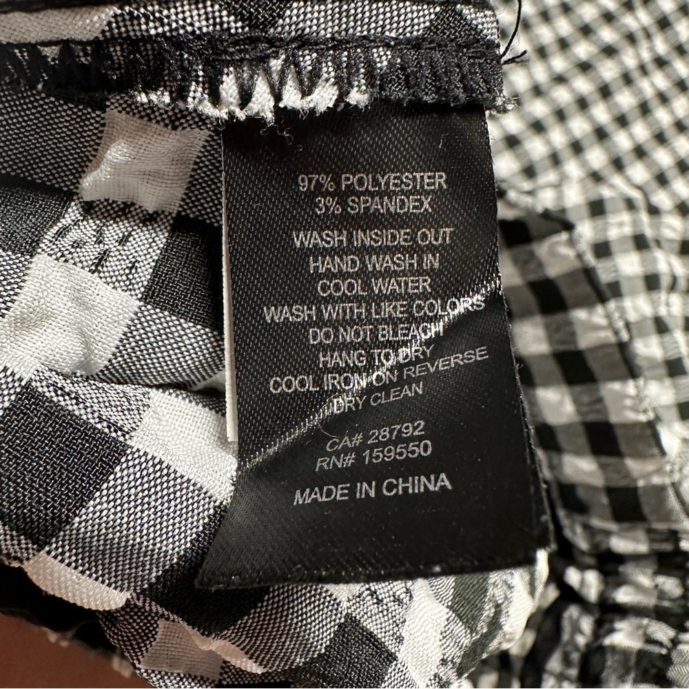 Maison D’Amelie Gingham Plaid Ruffle Skirt Seersucker Lightweight Women’s size 2 - Picture 8 of 11